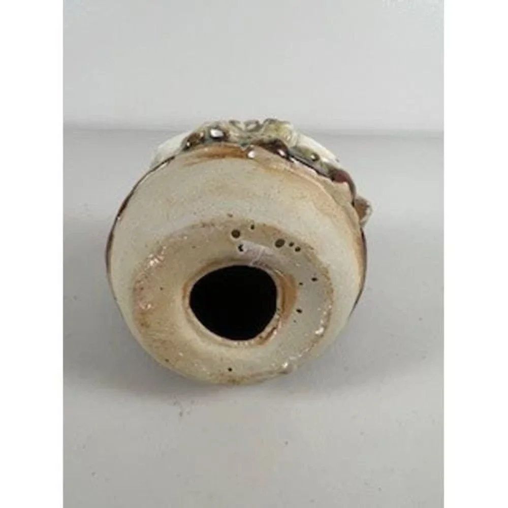Pottery Prayer Angel Drip Glaze Rustic Christmas Cream Beige